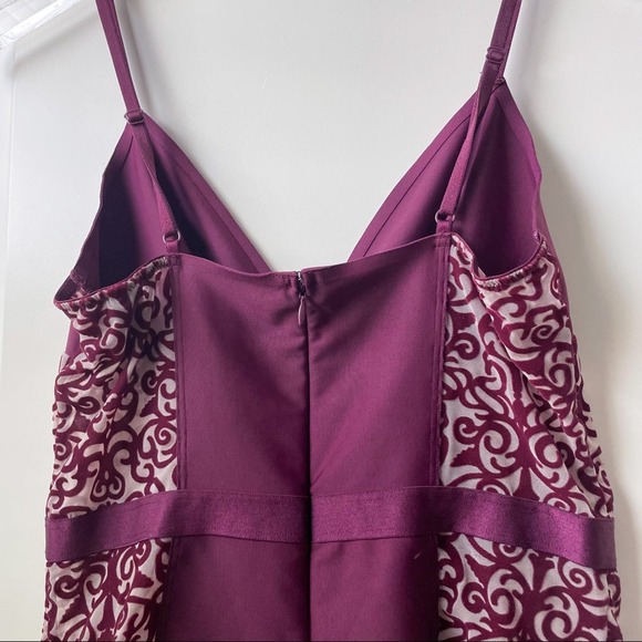 Victoria’s Secret Maroon Scroll Bodysuit Lingerie Thong Burgundy Velvet Medium - Picture 9 of 15